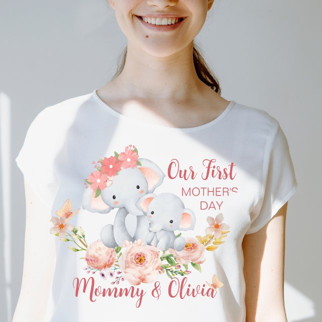 Personalised Mother Baby First Mother's Day  T-Shirt (Creator Uploaded)