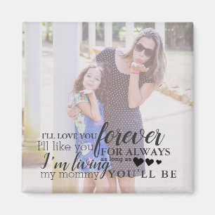 Personalised Mother Daughter Photo Quote Magnet