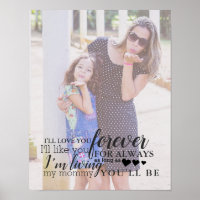 Personalised Mother Daughter Photo Quote Poster