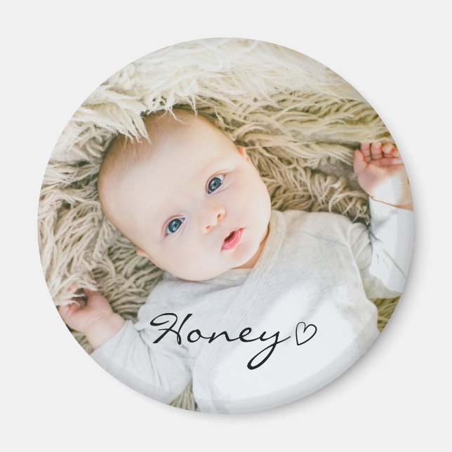 personalised mother day gift, Custom baby photo on Magnet (Front)