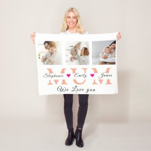 Personalised  Mother Gifts Birthday Gift for Mum Fleece Blanket