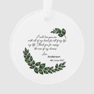 Personalised Mother of Groom Bride gift, Thank you Ornament