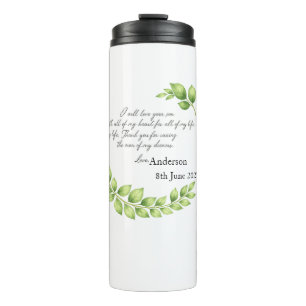 Personalised Mother of Groom Bride gift, Thank you Thermal Tumbler