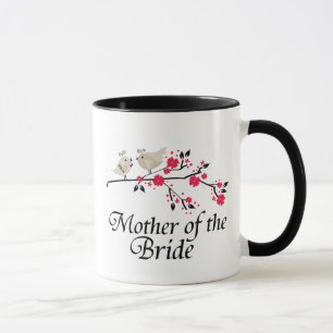 Personalised mother of the bride birds wedding mug
