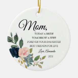 Personalised Mother of the Bride Ceramic Ornament