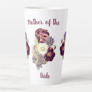 Personalised Mother of the Bride Floral Watercolor Latte Mug