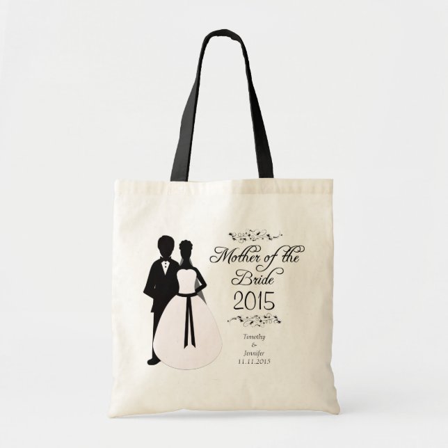 Personalised mother of the bride wedding favour ba tote bag (Front)