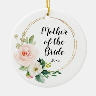 Personalised Mother of the Bride Wedding Keepsake Ceramic Ornament