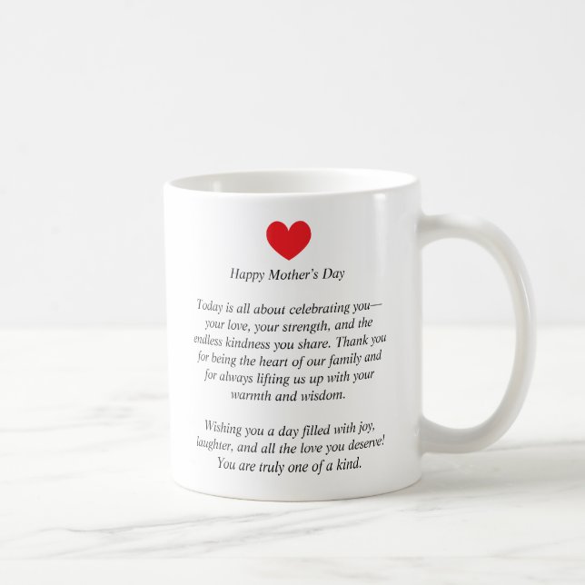 Personalised Mother’s Day Mug – Custom Name & Hear (Right)