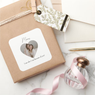 Personalised Mother’s Day Sticker with Heart Photo