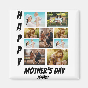 Personalised Mother's Day  9 Photo Collage  Magnet