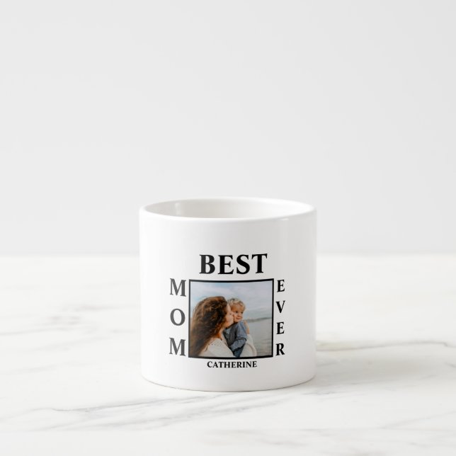 Personalised mothers day best mum ever  espresso cup (Front)