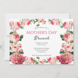 Personalised Mother's Day Brunch Floral Theme Invitation