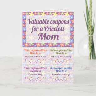 Personalised Mother's Day Coupons Card