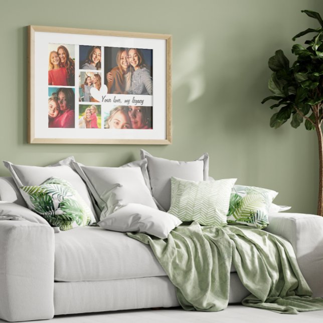 Personalised Mother's Day Custom Photo Collage  Poster (Give Mom the gift of love and moments that matter. Showcase your favorite memories together :))