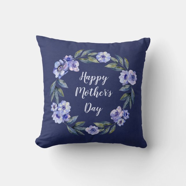 Personalised Mother's Day Flowers Cushion (Front)