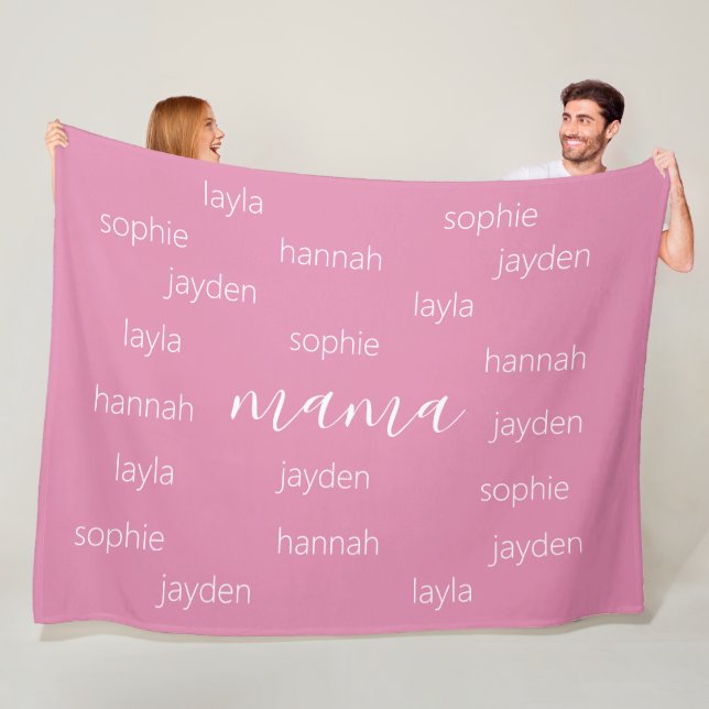Personalised Mothers day gift for Mum Fleece Blanket (In Situ)