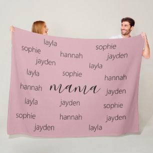 Personalised Mothers day gift for Mum Fleece Blanket