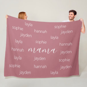 Personalised Mothers day gift for Mum Fleece Blanket