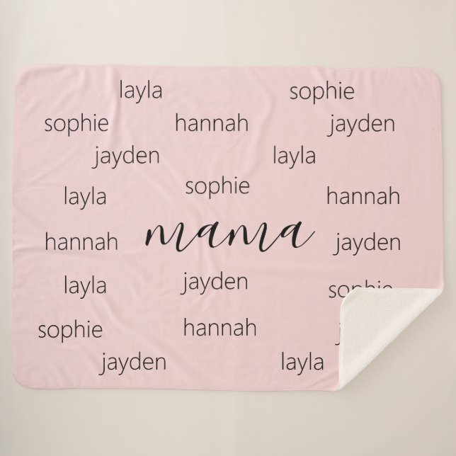 Personalised Mothers day gift for Mum Sherpa Blanket (Front (Horizontal))