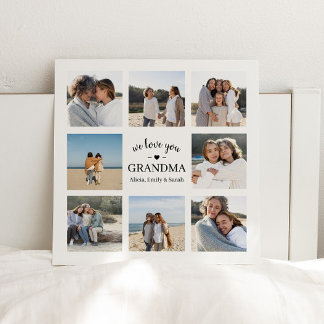 Personalised Mothers Day Grandma Photo Plaque