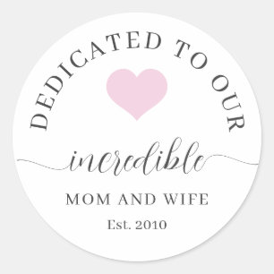 Personalised Mother's Day Incredible Mum Gift Set Classic Round Sticker