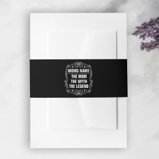 Personalised Mothers day Invitation Belly Band