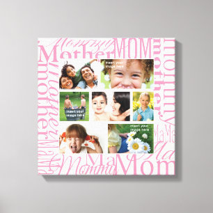 Personalised Mother's Day Photo Collage Canvas Print