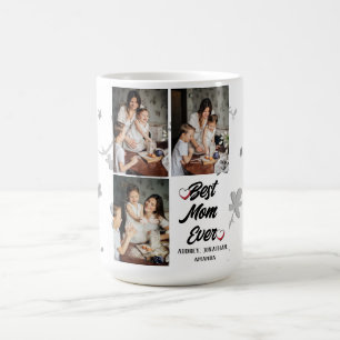 Personalised mothers Day,photo collage floral gift Coffee Mug