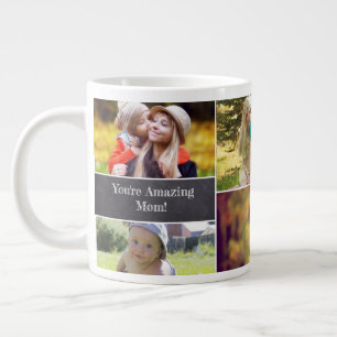 Personalised Mother's day Photo collage Large Coffee Mug