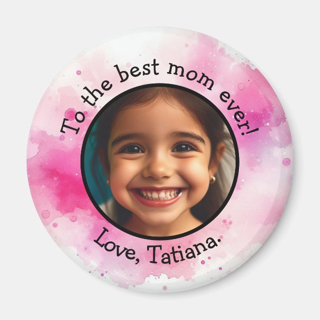 Personalised Mother's Day Photo Name Keepsake Magnet (Front)