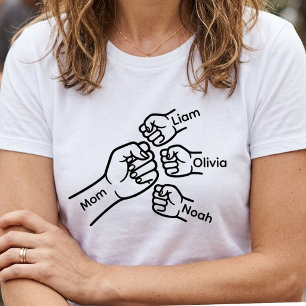 Personalised Mothers Day Shirt with Kids Names 