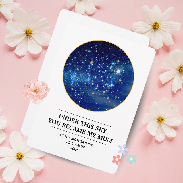 Personalised Mother's Day Star Map: The Night You  Holiday Card (Personalized Mother's Day Star Map: The Night You Became My Mum)
