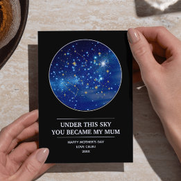 Personalised Mother's Day Star Map: The Night You Holiday Card