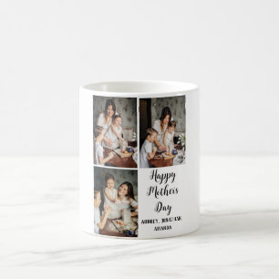Personalised mothers Day, three photo collage gift Coffee Mug