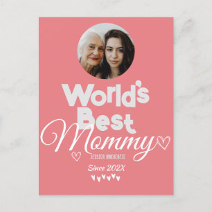 Personalised mothers Day, world's best mummy gift Holiday Postcard