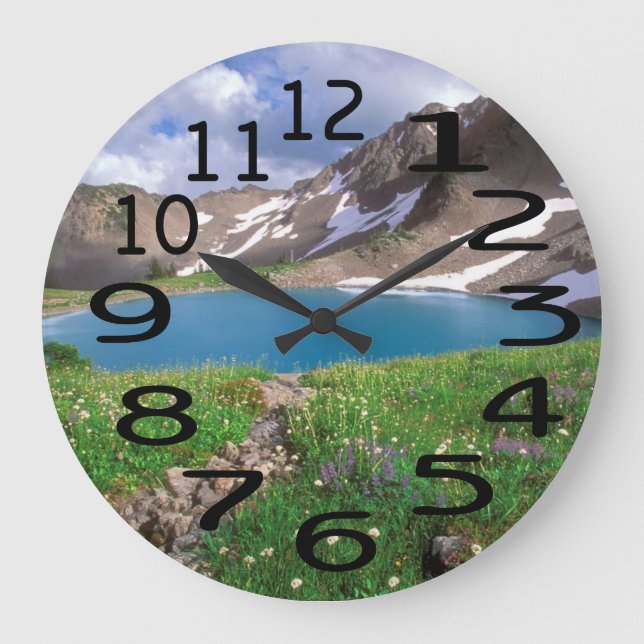 Personalised Motivational Mountain Wall Clock (Front)