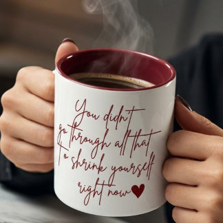 Personalised Motivational Quote Gift for Her Him Two-Tone Coffee Mug