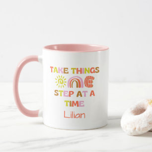 Personalised Motivational Quotes Cute Retro  Mug