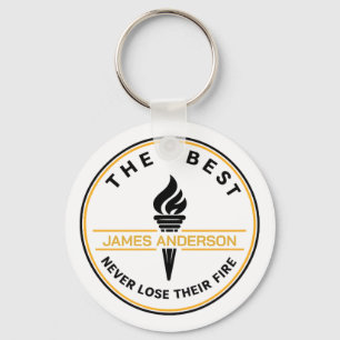 Personalised Motivational Round Keychain
