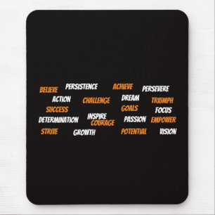 Personalised Motivational Word Cloud Mouse Pad