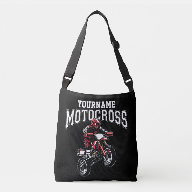 Personalised Motocross Dirt Bike Rider Racing  Crossbody Bag (Front)