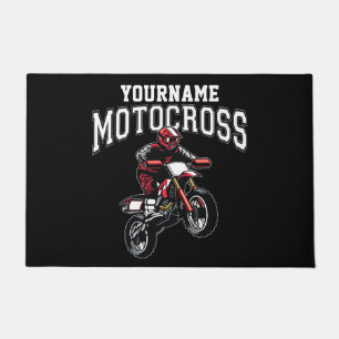 Personalised Motocross Dirt Bike Rider Racing  Doormat