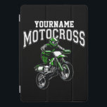 Personalised Motocross Dirt Bike Rider Racing iPad Pro Cover<br><div class="desc">Custom NAME Dirt Bike Rider Motocross Racing Moto Racer Motorcycle Gifts - Choose Colour and Customise with your Name or Custom Text!</div>