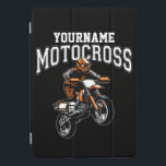 Personalised Motocross Dirt Bike Rider Racing  iPad Pro Cover<br><div class="desc">Custom NAME Dirt Bike Rider Motocross Racing Moto Racer Motorcycle Gifts - Choose Colour and Customise with your Name or Custom Text!</div>