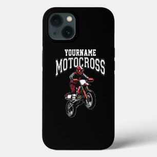Personalised Motocross Dirt Bike Rider Racing  iPhone 13 Case