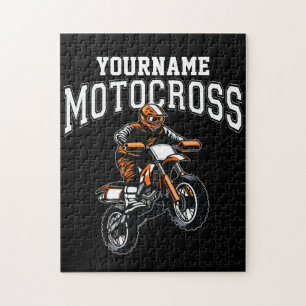 Personalised Motocross Dirt Bike Rider Racing Jigsaw Puzzle