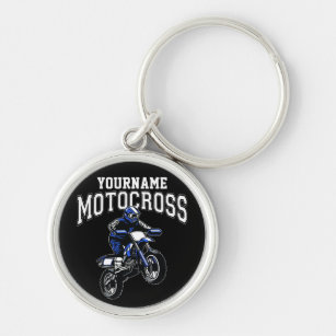 Personalised Motocross Dirt Bike Rider Racing   Key Ring