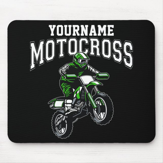 Personalised Motocross Dirt Bike Rider Racing  Mouse Pad (Front)