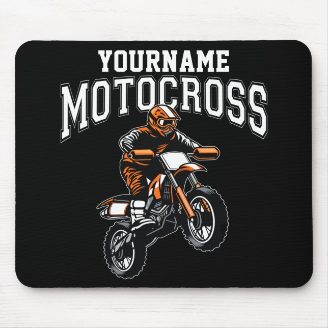 Personalised Motocross Dirt Bike Rider Racing  Mouse Pad (Front)